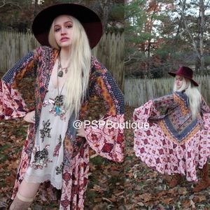 SALE Umgee Gypsy Boho Duster Kimono S - 2X